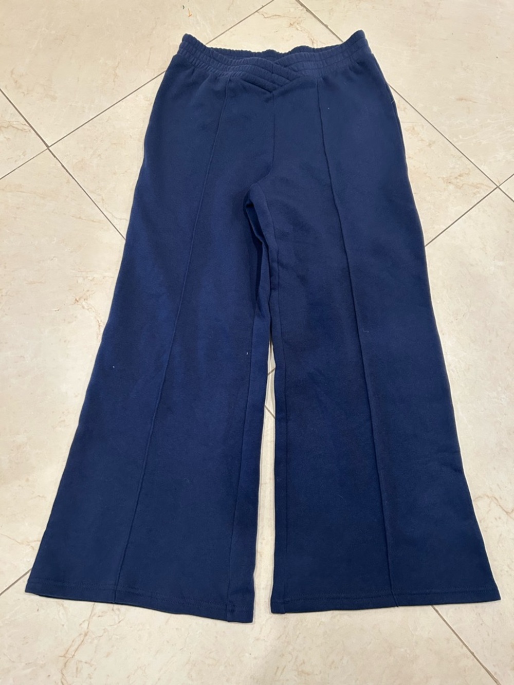 Grayson Threads Blue Wide Leg  Fleece Pull On Pants size medium